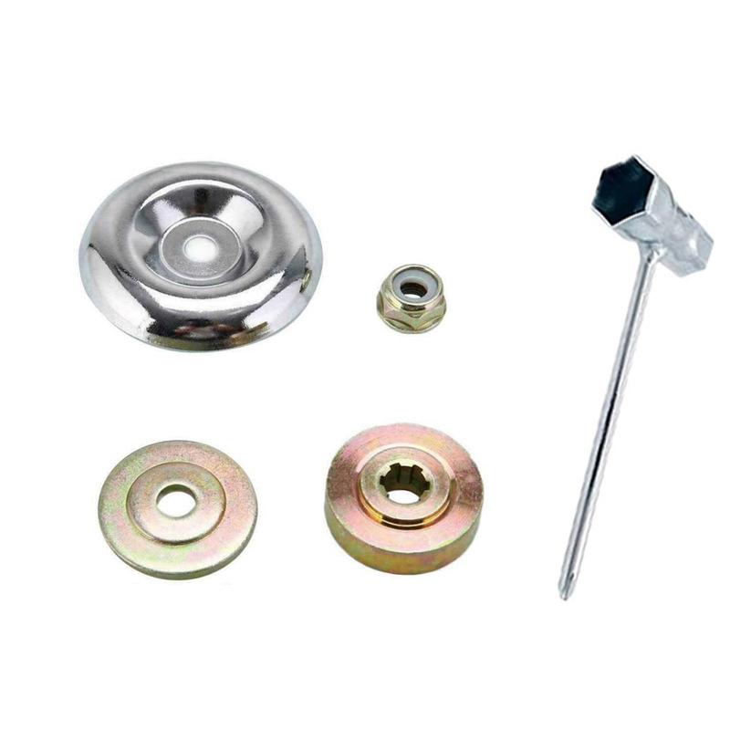 5 Pieces Metal Gear Blade Nut Set, Replacement Parts for Brush Cutters universal Lawn Mower Blade Adapter Kit