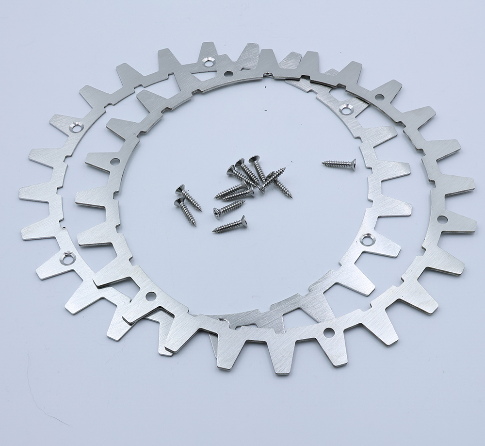 Stainless Steel Spikes for Worx Landroid L & Vision – Polished - Countersunk Screw Holes - Deburred - 12 x Stainless Steel Screws